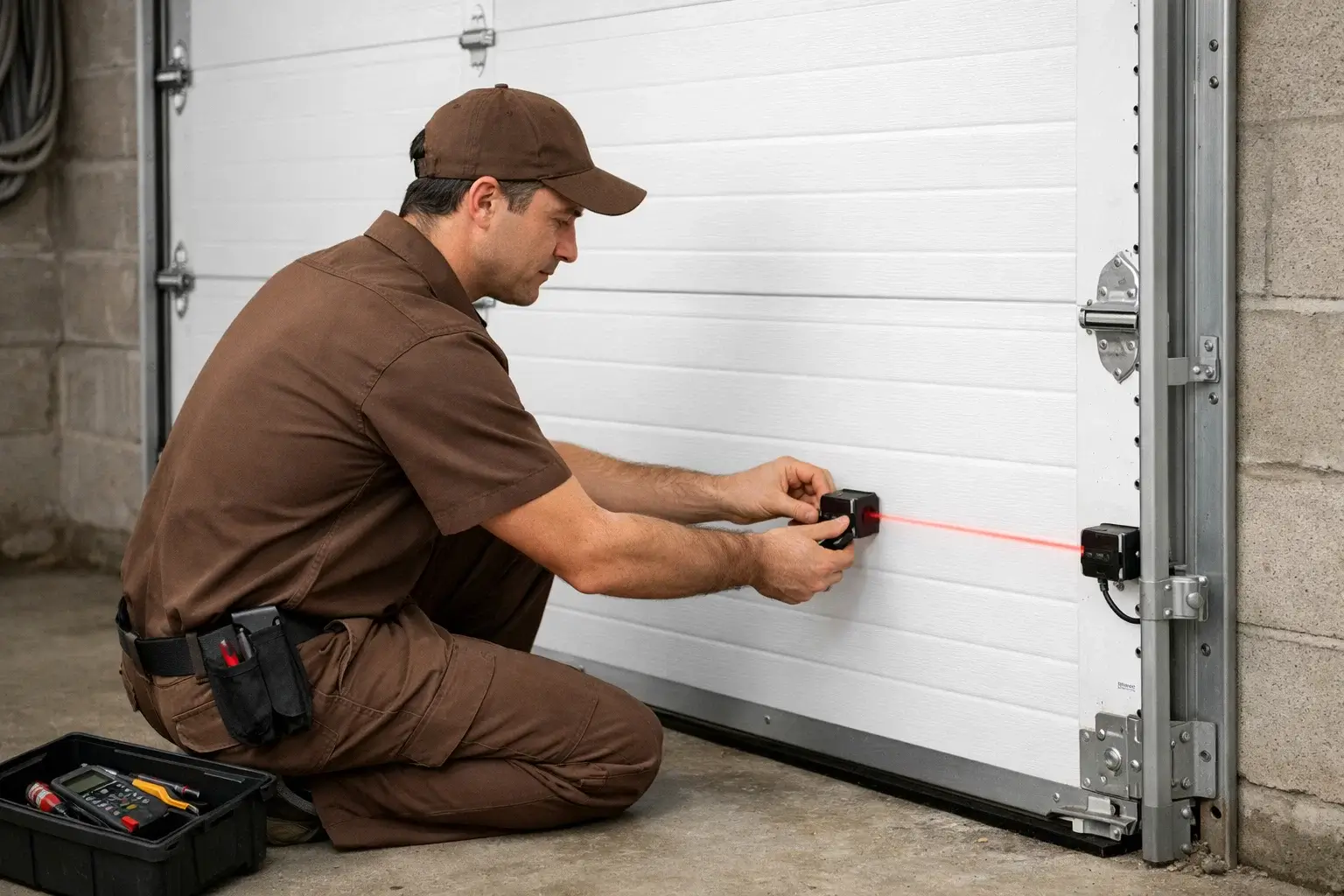 Garage door opener sensor calibration service in Denver CO