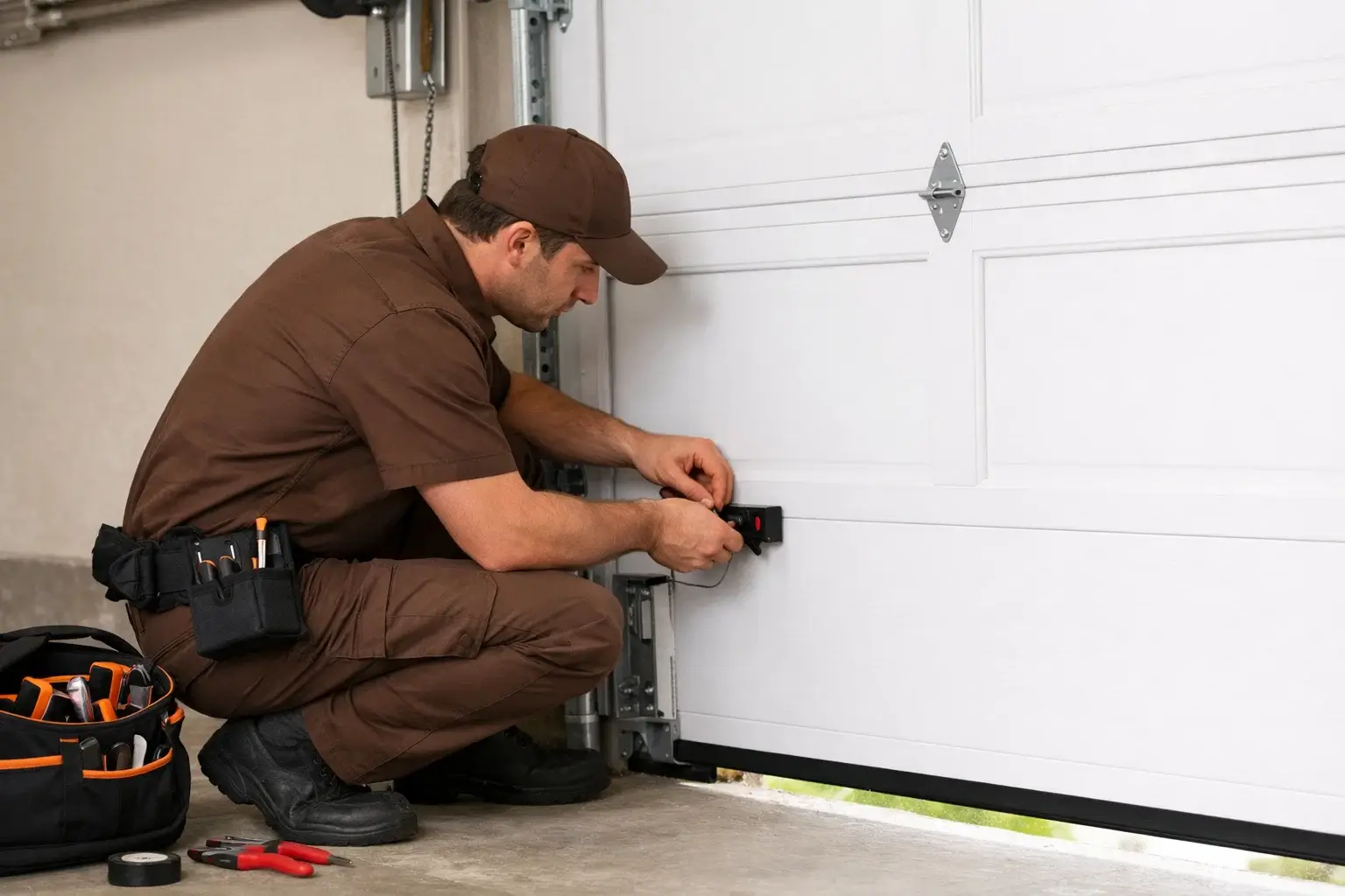 Garage door opener sensor repair service