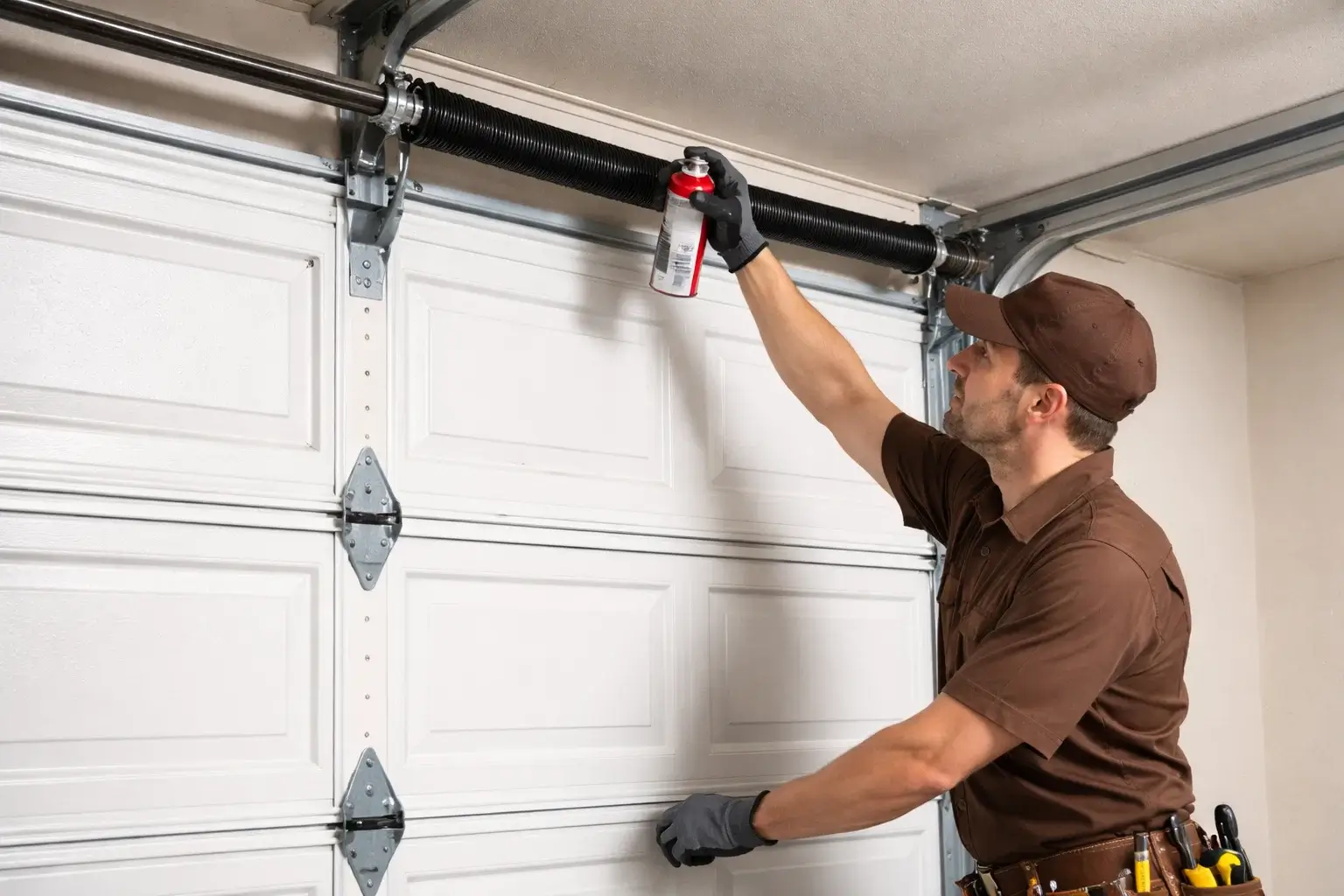 Garage door spring lubrication service 